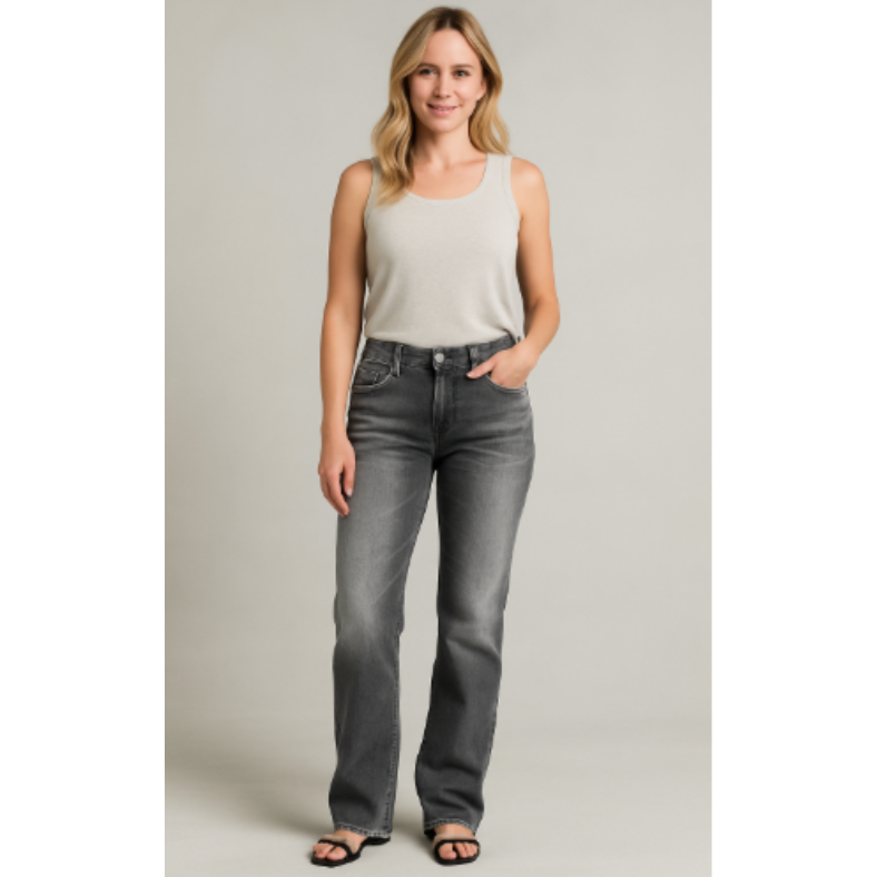 Roxy Distressed Jeans med Lige Ben - 1+1 GRATIS