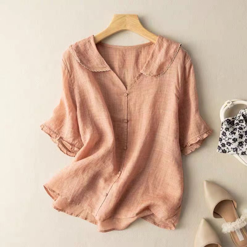 Adele | Luftige linne blus - 1+1 GRATIS