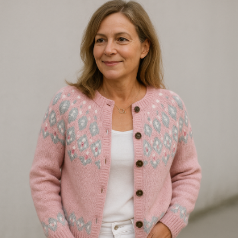 Sophie | Lyserød vest med print