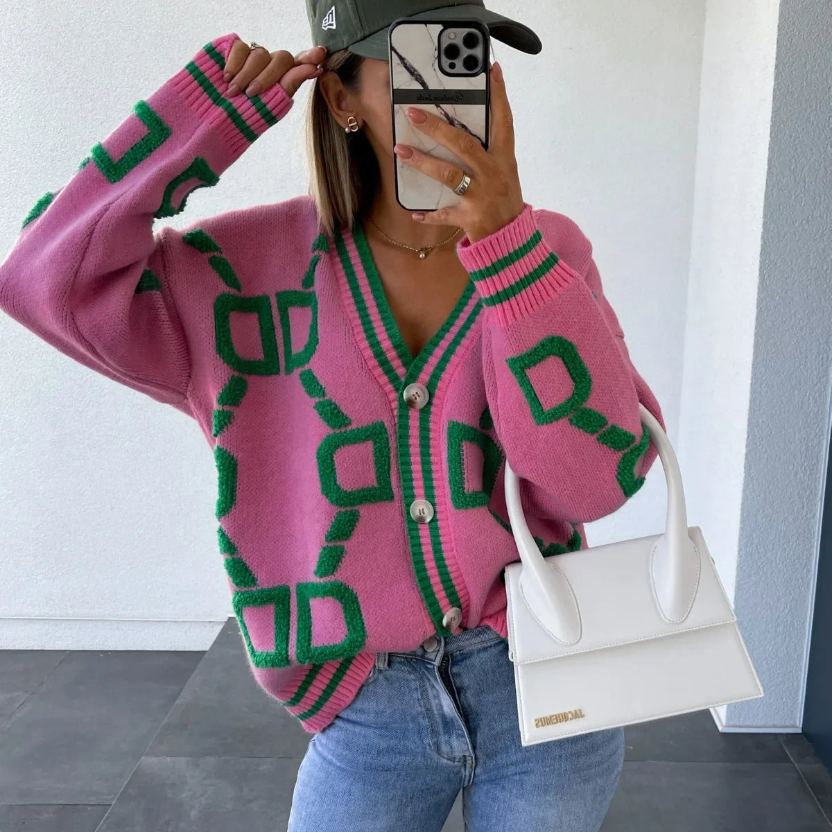 Nanette | Trendy vest med geometrisk design