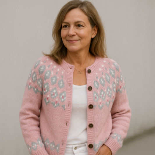 Sophie | Lyserød vest med print